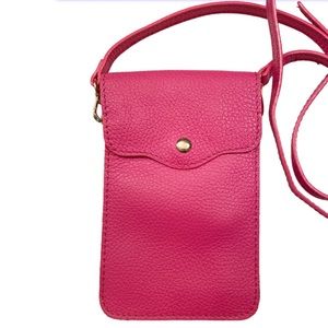 Isadora Barbie Pink Italian Leather Crossbody